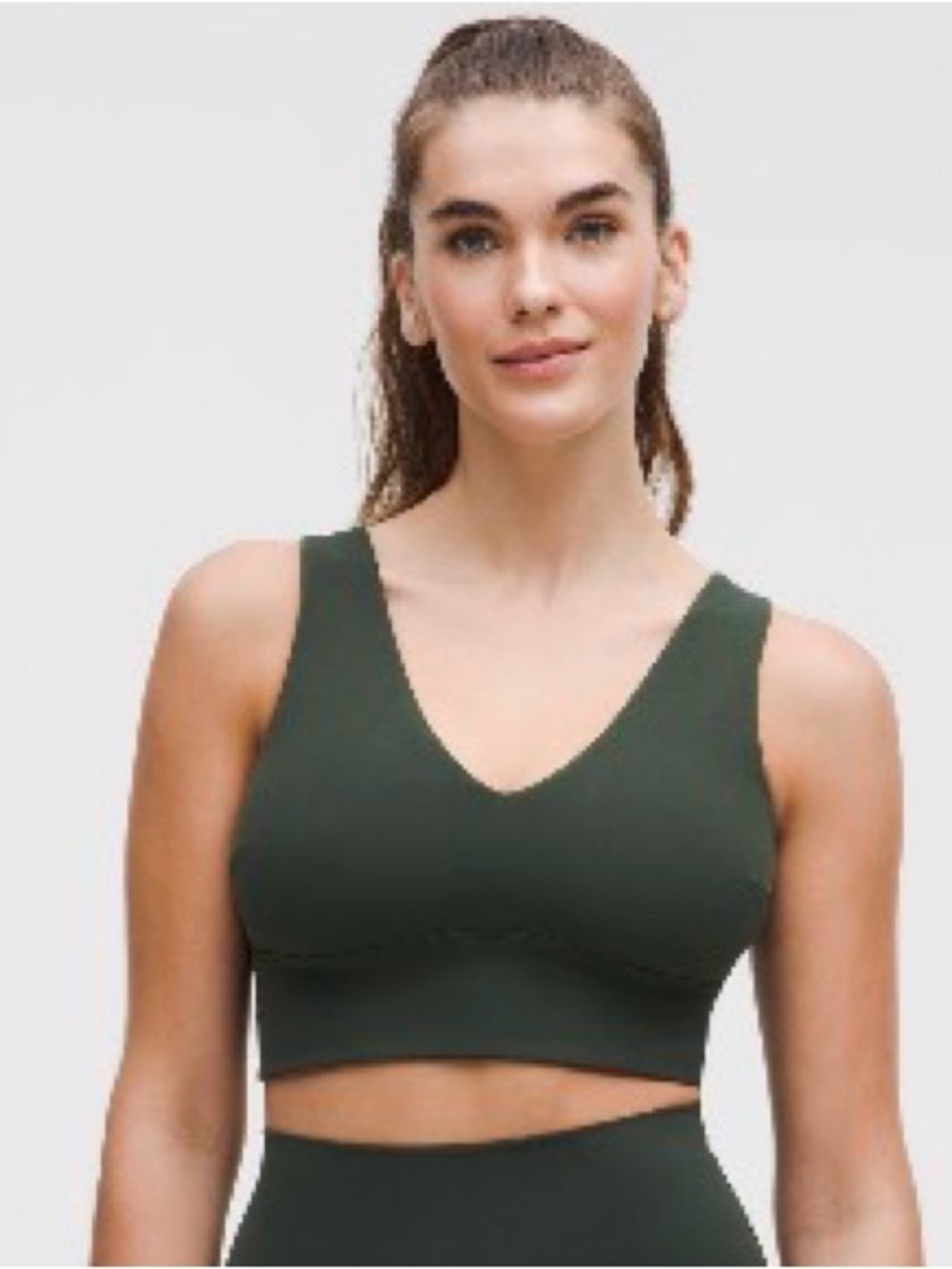 lululemon Align V-Neck Bra Support Bra - Rainforest